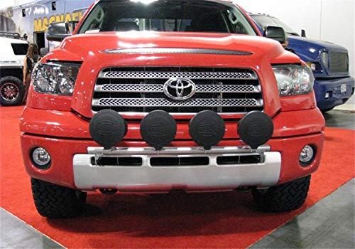 N-Fab Light Bar | Gloss Black, For 4 - 9in Lights - w/out License Plate Tabs | T074LB | Fits 2007-2013 Toyota Tundra