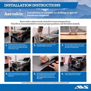 Auto Ventshade [AVS] Aeroskin Hood Protector | 2004 - 2012 d Ranger, Low Profile/Flush - Smoke | 322021