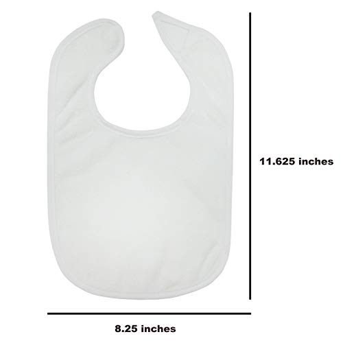 Neat Solutions 2-Ply Knit Terry Solid Color Feeder Bibs in White - 10 Count(Pack of 1)