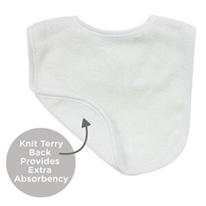 Neat Solutions 2-Ply Knit Terry Solid Color Feeder Bibs in White - 10 Count(Pack of 1)