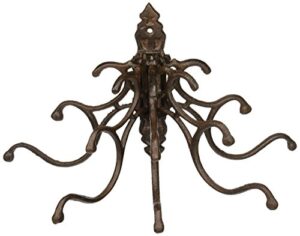 victorian folding coat hat rack 5 prong swivel hook