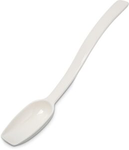 carlisle foodservice products plastic solid spoon, 9 inches, white