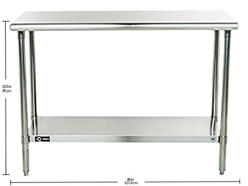 TRINITY EcoStorage NSF, 48-Inch Stainless Steel Utility Table,