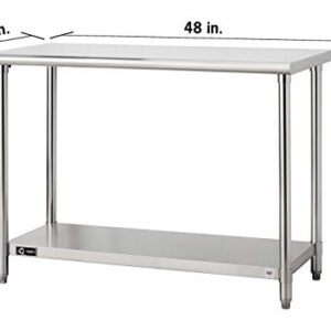 TRINITY EcoStorage NSF, 48-Inch Stainless Steel Utility Table,