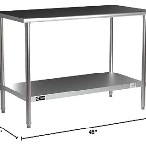 TRINITY EcoStorage NSF, 48-Inch Stainless Steel Utility Table,