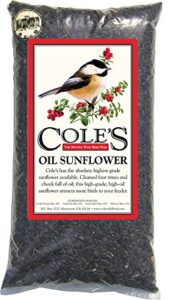 cole's os08 black oil sunflower bird seed, 8-pound