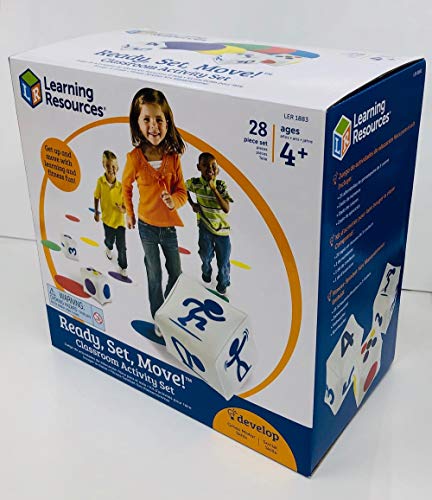 Learning Resources Ready, Set, Move! Classroom Activity Set, Classroom Game, Student Activities, 28 Piece Set, Ages 4+