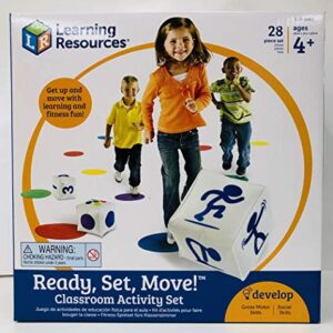 Learning Resources Ready, Set, Move! Classroom Activity Set, Classroom Game, Student Activities, 28 Piece Set, Ages 4+