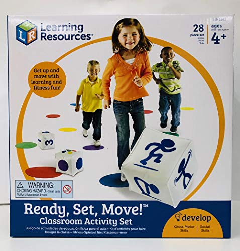 Learning Resources Ready, Set, Move! Classroom Activity Set, Classroom Game, Student Activities, 28 Piece Set, Ages 4+