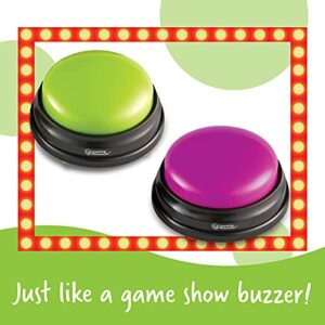 Learning Resources Answer Buzzers - Set of 4, Ages 3+, Assorted Colored Buzzers, Game Show Buzzers, Perfect for Family Game and Trivia Nights,Back to School