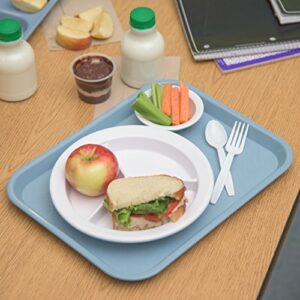 Carlisle FoodService Products CT101459 Café Standard Cafeteria / Fast Food Tray, 10" x 14", Slate Blue