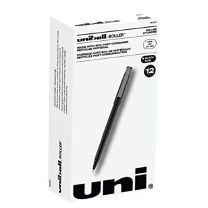 uniball rollerball pen, 0.7 mm, black: 12 pens total
