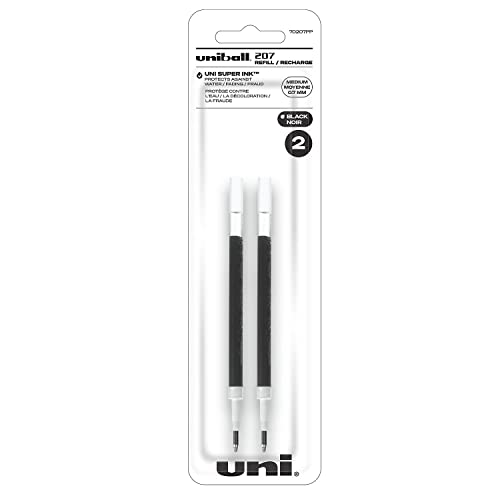 Uni Ball 70207pp Black Ub207 Gel Refill 2 Count