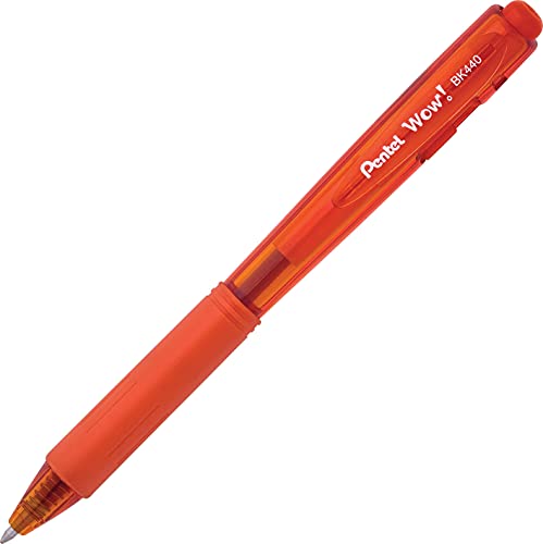 Pentel Bk440bp8m Wow! Retractable Ballpoint Pen, 1Mm, Assorted Barrel, Assorted Ink, 8/Pack