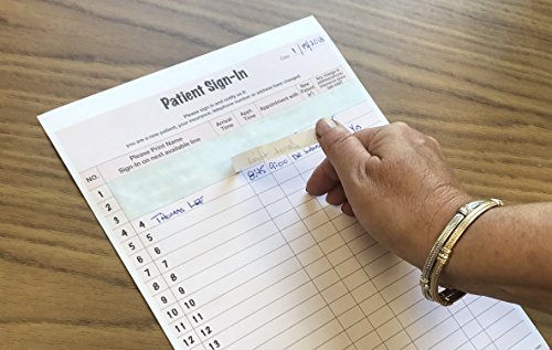 Tabbies Patient Sign-In Label Forms, 8-1/2" x 11" Form, Salmon, 23 Labels/Sheet, 125 Sheets/Pack (TAB14530)