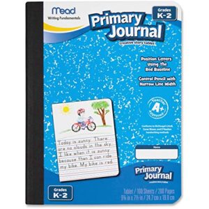 mead primary journal, narrow ruled, 9-3/4"x7-1/2", we paper/bk cvr