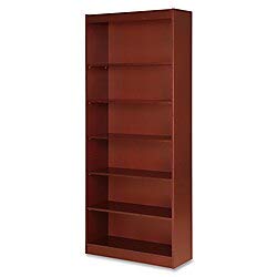 lorell 89055 bookcase, 84" height x 36" width x 12" depth, cherry