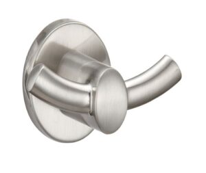 hardware house h11-0389 lancaster collection double robe hook, satin nickel