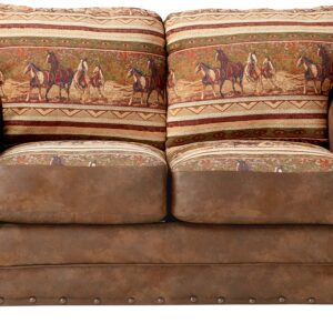 American Furniture Classics Wild Horses Love Seat