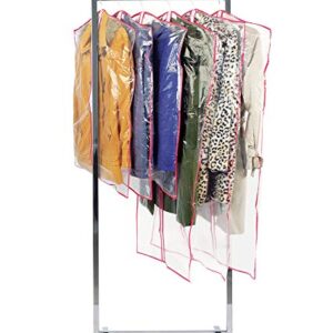 13 Piece Garment Bags for Closet Storage - Clear Vinyl and Poly Plastic Material Designed for Convenient Storage