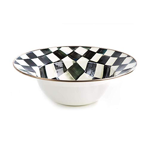 MACKENZIE-CHILDS Courtly Check Serving Bowl, Large 12-Inch Enamel Serving Dish