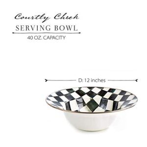 MACKENZIE-CHILDS Courtly Check Serving Bowl, Large 12-Inch Enamel Serving Dish