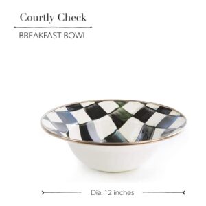 MACKENZIE-CHILDS Courtly Check Enamel Breakfast Bowl, Single Cereal Bowl