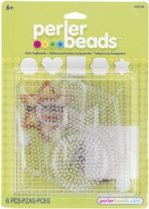 perler beads assorted small and large pegboards for kid's crafts, 6 pcs