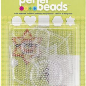 Perler Beads Assorted Small and Large Pegboards for Kid's Crafts, 6 pcs