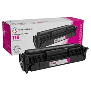 ld products remanufactured compatible toner replacement for canon 118 (magenta) compatible with canon imageclass lbp7200cdn, lbp7660cdn, mf726cdw, mf729cdw, mf8350cdn, mf8380cdw, mf8580cdw