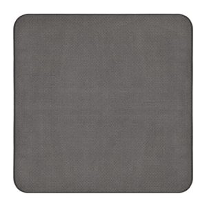 house, home and more skid-resistant carpet indoor area rug floor mat - gray - 3 feet x 3 feet