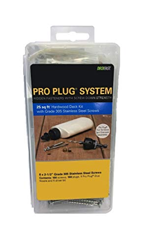 Starborn Pro Plug System Wood Deck Kit with 100 Ipe Plugs, 2-1/2" SS Screws, Nozzle and Bit - Pws08133010