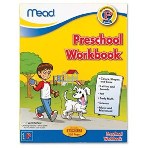mead preschool workbook, 10-7/8 x 8-3/8-inches, 320 pages (48054)