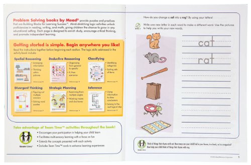 Mead Kindergarten Problem Solving Workbook, 10 x 8-Inches, 96 Pages (48026)