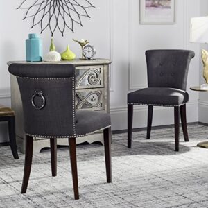 safavieh mercer collection kyle side chairs, charcoal grey, set of 2