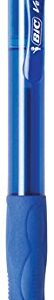 BIC Atlantis Velocity Bold Retractable Ball Pen, Bold Point (1.6mm), Blue, 12-Count, Rubber Grip for Comfortable Writing