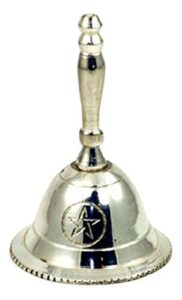 new age imports inc. altar bell with pentagram design, 3 inches tall