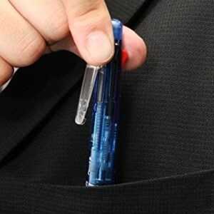 ZEBRA Clip-On Multi F Series 4 Color 0.7 mm Ballpoint Multi Pen/0.5 mm Pencil, Fresh Blue Body (B4SA1-FBL)