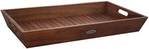 aquateak the original large solid teak amenities serving tray