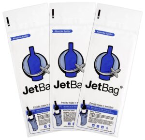 jet bag bold - the original absorbant reusable and protective bottle bags - set of 3 - made in the usa