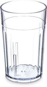 carlisle foodservice products 110507 bistro tumbler, 5 oz, clear, plastic