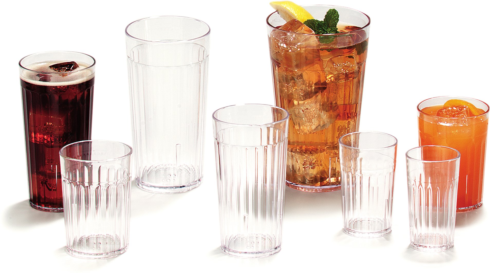 Carlisle FoodService Products 110507 Bistro Tumbler, 5 oz, Clear, Plastic