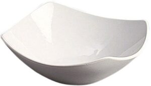 american metalcraft sqnd9 prestige ceramic 9" squound bowl, white