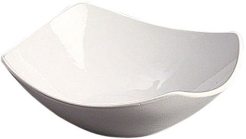 American Metalcraft SQND9 Prestige Ceramic 9" Squound Bowl, White