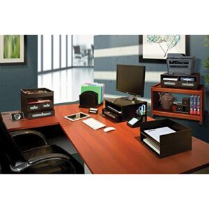 Victor Wood Midnight Black Collection, Tidy Tower Desktop Organizer, Black, (5500-5)