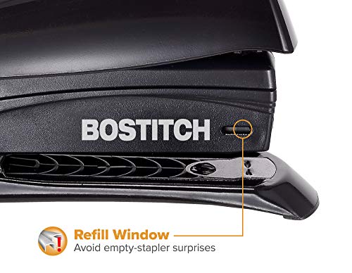 Bostitch Inspire 20 Sheet Stapler - One Finger, No Effort, Spring Powered Stapler - Black (1423)