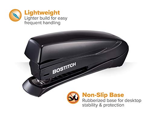 Bostitch Inspire 20 Sheet Stapler - One Finger, No Effort, Spring Powered Stapler - Black (1423)