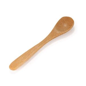 Bamboo tiny spoon/Mini Wooden Spoons for Salt and Spices, 10pcs Carbonized Brown 3.5"