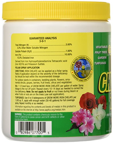 Grow More 7450 8-Ounce Organic Iron Chelate Concentrate