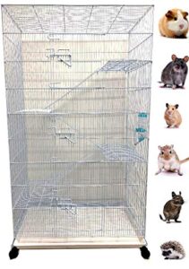 55" extra large 5 levels 3/8-inch tight spacing ferret chinchilla sugar glider rats mice wire cage for small animal